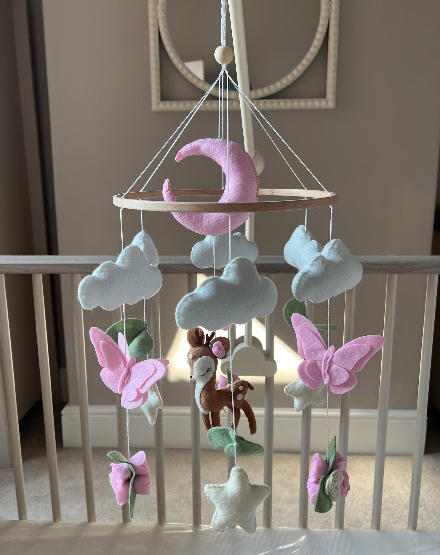 Single Deer Butterfly Mobile